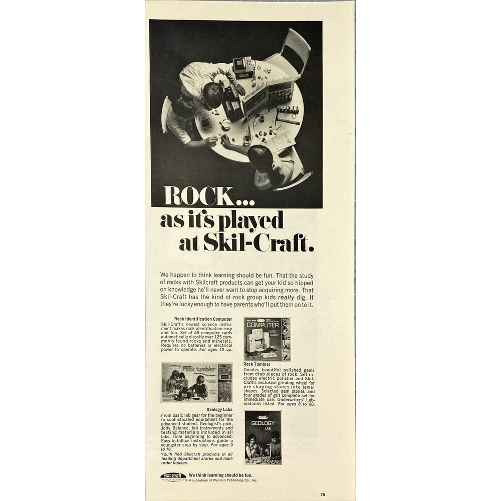 SkilCraft "We think Learning Should Be Fun" Vintage Print Ad 1970